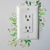 Green leaves - square wall sticker - light switch decorationWall stickers