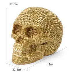 Golden skull - resin statue - Halloween decorationHalloween & Party