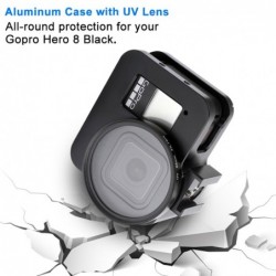Futerał ochronny GoPro Hero 8 - aluminiowa ramka - z filtrem soczewki UVOchrona