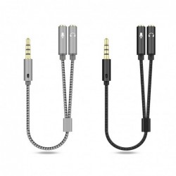 Rozdzielacz audio - kabel AUX - 1 męski do 2 żeńskie - jack 3,5 mmKable