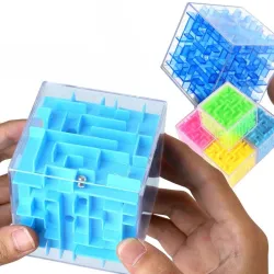 3D labirynt magiczna kostka - przezroczysta - sześciościenna kostka-puzzle - zabawka edukacyjnaEdukacja