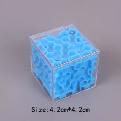 3D labirynt magiczna kostka - przezroczysta - sześciościenna kostka-puzzle - zabawka edukacyjnaEdukacja