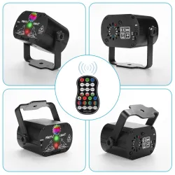 Mini światło dyskotekowe - projektor - LED - RGB - na dyskotekę / imprezy / weselaOświetlenie sceniczne i eventowe