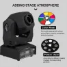 Reflektor LED - światło sceniczne - ruchoma głowa - z wzorami - ze pilotem DMX - 60WOświetlenie sceniczne i eventowe