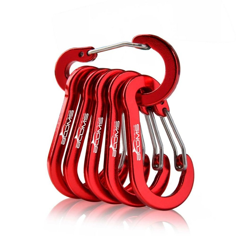 Carabiner clip - lock buckle hook - for fishing / hiking / camping - 6 piecesTools