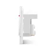 EU plug - power socket with dual USB charging ports - glass panelLighting fittings
