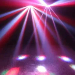 Lampa sceniczna typu pająk - przenośna - ruchoma głowica - LED - RGBW - 8x 10WOświetlenie sceniczne i eventowe