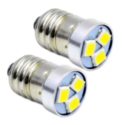 P13.5S PR2 / E10 - żarówka LED - 3V / 6V / 12V - 6000K - 2 sztukiE10