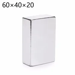 N35 - magnes neodymowy - prostokąt - 60 * 40 * 20mm - 2 sztukiN35
