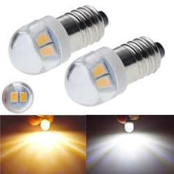 E10 - LED bulb - 3V / 6V - xenon white - 2 piecesE10