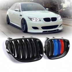 Przedni grill nerkowy - czarny połysk M-kolor - dla BMW E60 E61 serii 5 2003-2010Kratki