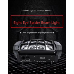 Lampa sceniczna typu pająk - przenośna - ruchoma głowica - LED - RGBW - 8x 10WOświetlenie sceniczne i eventowe