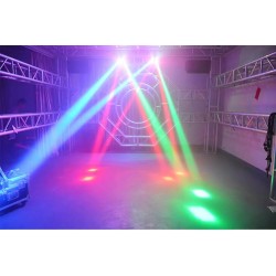 Lampa sceniczna typu pająk - przenośna - ruchoma głowica - LED - RGBW - 8x 10WOświetlenie sceniczne i eventowe