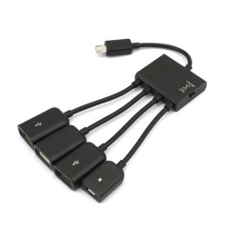 4 in 1 cable - adapter - micro USB / HUB / OTG - male to female - multifunctionalCables