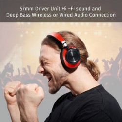 Bluedio 7th - słuchawki bezprzewodowe - Bluetooth - redukcja szumów - z mikrofonem / sterowaniem głosowymSłuchawki