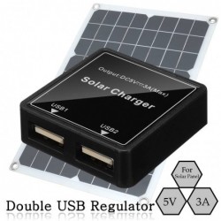 Podwójny regulator USB - ładowarka solarna - do telefonów / powerbanków / wentylatorów - 5-20V - 5V 3APaneli słonecznych