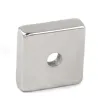 N35 - magnes neodymowy - kwadratowy - z otworem 7mm - 30 * 30 * 10mmN35