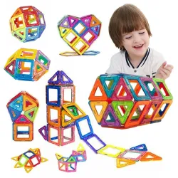 Mini klocki magnetyczne - zestaw konstrukcyjny - 50 sztukKonstrukcja