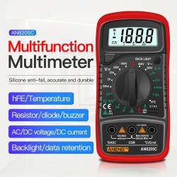 AN8205C - multimetr cyfrowy - tester AC / DC / Amperomierz / Volt / Ohm - z podświetleniem LCDMultimetry