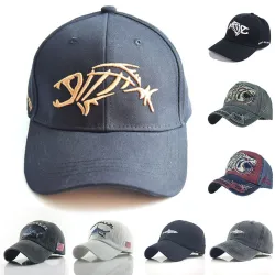 Czapka z daszkiem / snapback - haftowana rybia kość - regulowana - unisexCzapki