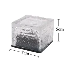 Garden / driveway solar light - brick / glass stone - LEDSolar lighting