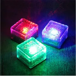 Garden / driveway solar light - brick / glass stone - LEDSolar lighting