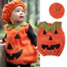 Pumpkin costume - set with sleeveless jumpsuit & hatHats & caps