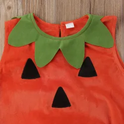 Pumpkin costume - set with sleeveless jumpsuit & hatHats & caps