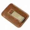 Cienki skórzany portfel - z metalowym klipsem - etui na pieniądzePortfele