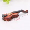 Mini wooden violin - musical instrument - miniature decoration - with stand / caseDecoration