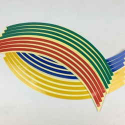 Paski odblaskowe na koła samochodowe - naklejki - 16 sztukNaklejki