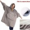 Ciepła aksamitna piżama - przewymiarowana - z kieszeniami / kapturem - dwustronna - miękki koc - unisexBluzy & Swetry