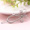 Bow-knot butterfly - metal hair clip - with pearlsHair clips