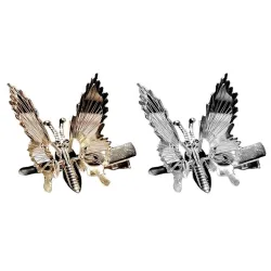 Wydrążony ruchomy motyl - metalowa spinka do włosówSpinki Do Włosów