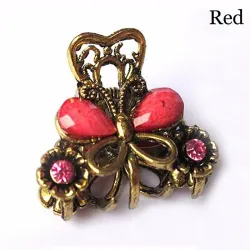 Crab / butterfly shaped retro hair clip - with crystalsHair clips