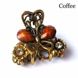 Crab / butterfly shaped retro hair clip - with crystalsHair clips
