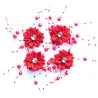 Elegant round hair clip - gypsophila flower - with pearl decorationsHair clips