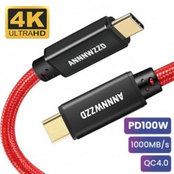 Kabel do szybkiego ładowania / przesyłania danych - USB 3.1 - typ C - PD - 100W - 40Gbps - 4K - HDKable