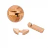 Drewniana piłka - puzzle z blokadą - edukacyjna zabawka do odblokowaniaDrewniane