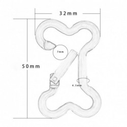 Multifunction carabiner - aluminum buckle - keychain - 10 piecesKeyrings