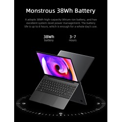CHUWI GemiBook Pro - 14 cali - 2K - 12GB RAM 256GB - SSD - Windows 10 - komputer z podświetleniem / klawiaturąLaptopy