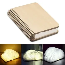 Lampka nocna w kształcie książki 3D - składana - magnetyczna - LED - USB - 5VŚwiatła