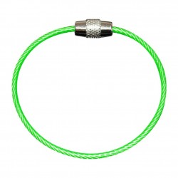 Stainless steel wire keyring - round rope - screwable connectorKeyrings