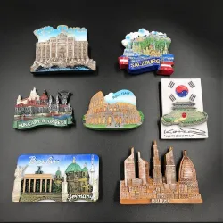 Turystyczne magnesy na lodówkę - Niemcy / Dubaj / Korea / WłochyMagnesy na lodówkę