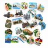 Turystyczne magnesy 3D na lodówkę - Bhutan / Japonia / Niemcy / Turcja / Australia / PragaMagnesy na lodówkę
