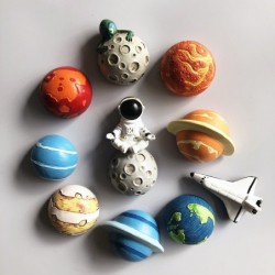 Magnesy na lodówkę 3D - prom kosmiczny / Jowisz / Saturn - Ziemia - Słońce - astronauta / kosmitaMagnesy na lodówkę