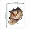 Kot 3D - naklejka na ścianę / toaletę - winylNaklejki Ścienne