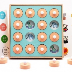 Dopasowywanie pamięci - gra planszowa - drewniana - zabawka edukacyjna 3DDrewniane