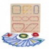 Kreatywna grafika - gumki / gwoździe - drewniana tablica puzzli - zabawka edukacyjnaEdukacja