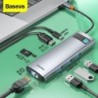 Baseus - HUB USB 3.0 typu C do HDMI RJ45 - czytnik SD PD - stacja dokująca - rozdzielacz - do MacBook ProHuby